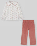 COMPLETO DUE PEZZI BLUSA CON STAMPA E PANTALONI PAZ RODRIGUEZ