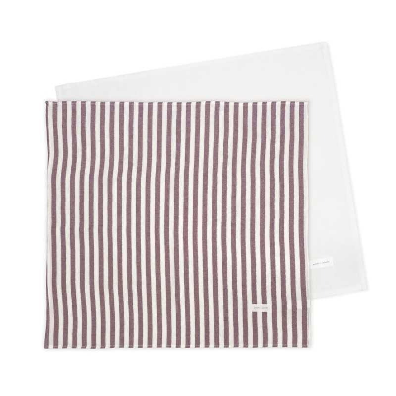 SET 2 MUSSOLE 70X70 CM CHERRY STRISCE PASITO A PASITO