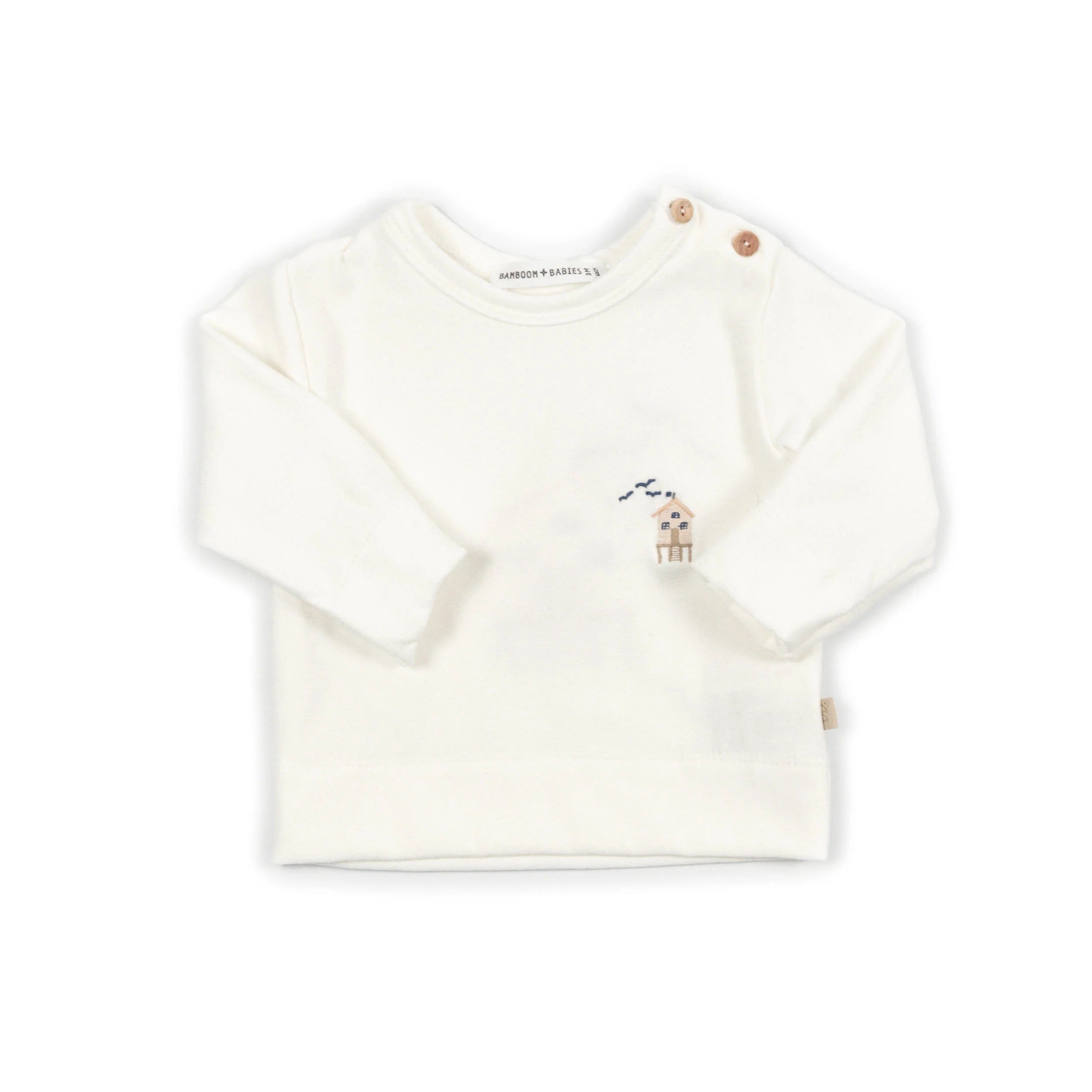 MAGLIA CON RICAMO SURF HOUSE BAMBOOM