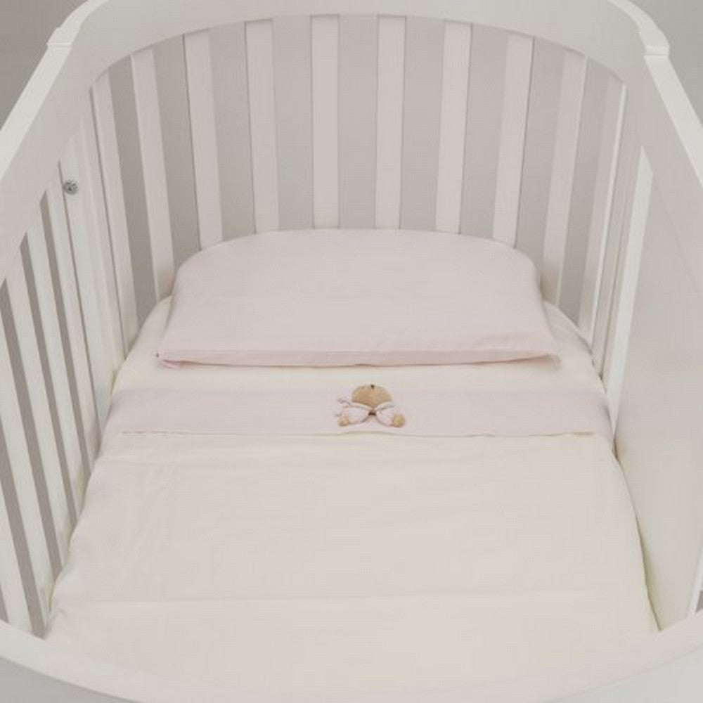 SET LENZUOLA PER LETTINO OVALE 3 PZ PUCCIO Rosa