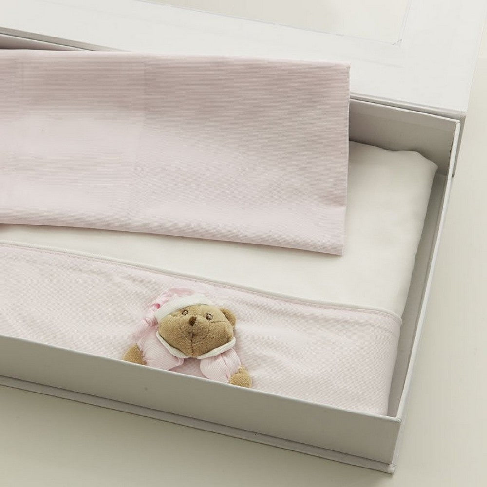 PUCCIO SET LENZUOLA 3 PZ LETTO "SEI LA MIA STELLA" Rosa