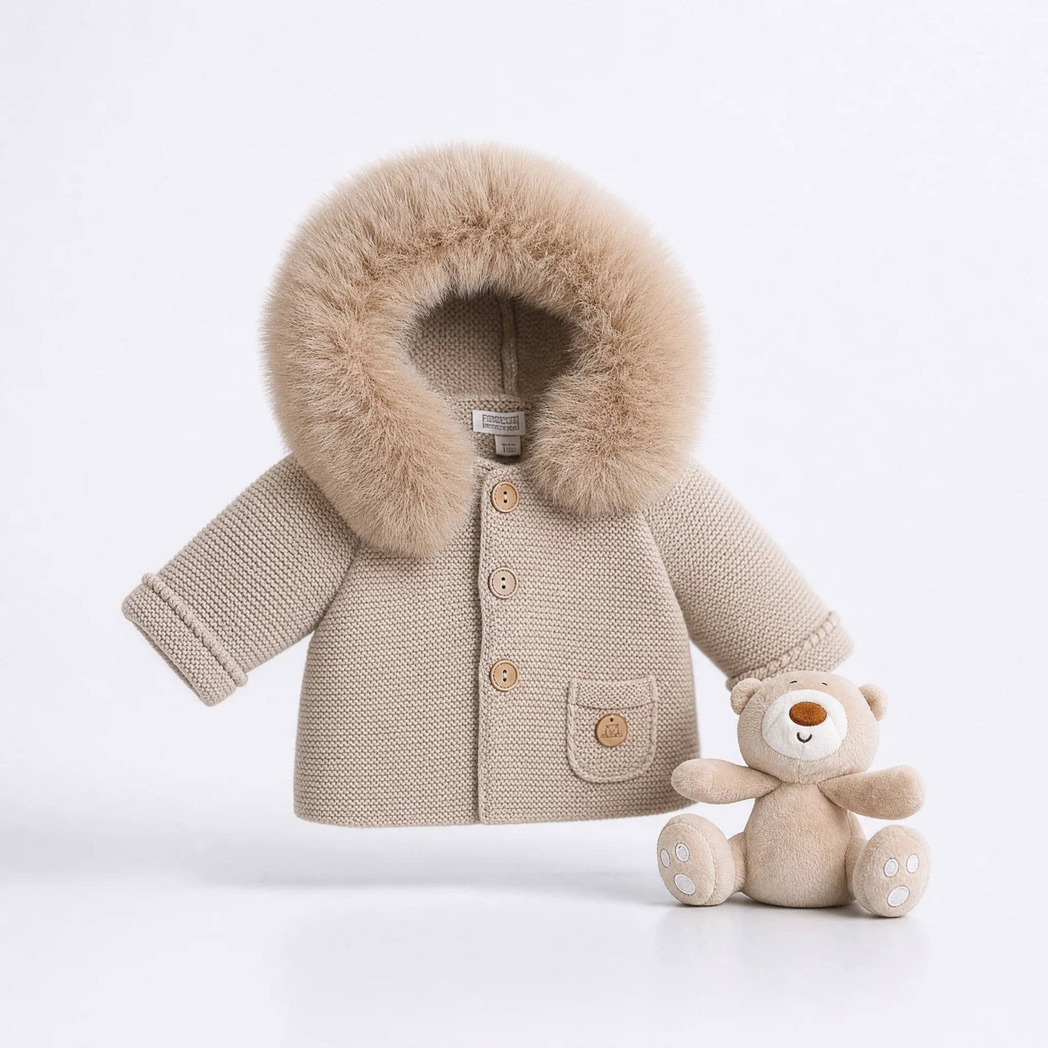 TRENCH CON CAPPUCCIO IN PELLICCIA PANGASA