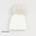 CAPPELLINO IN MAGLIA CON POMPON NATURALE PANGASA