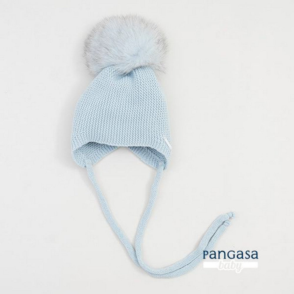 CAPPELLO IN MAGLIA CON POMPON NATURALE PANGASA