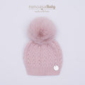 CAPPELLINO IN MAGLIA CON POMPON NATURALE PANGASA
