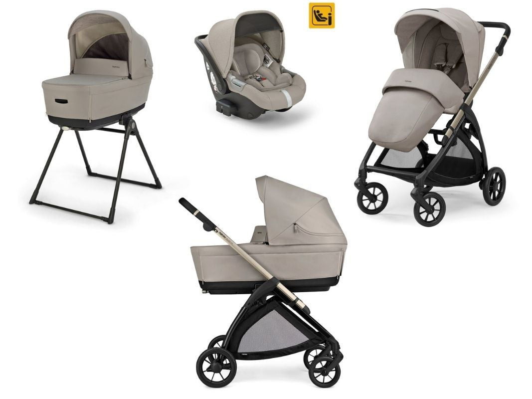 TRIO ELECTA BATTERY BEIGE DARWIN I-SIZE TELAIO IRIDIO BLACK INGLESINA
