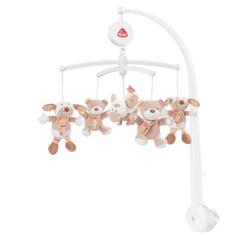 GIOSTRINA MUSICALE FEHN Cane, Papera, Orso - Rainbow
