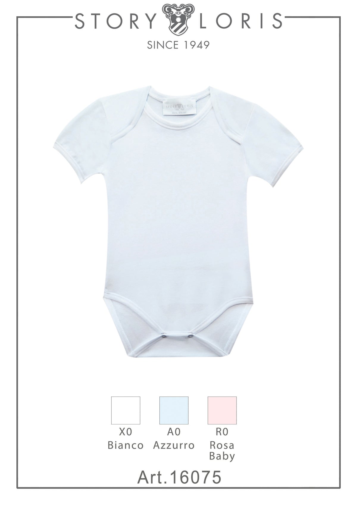 BODY NEONATO MEZZA MANICA IN COTONE STORY LORIS
