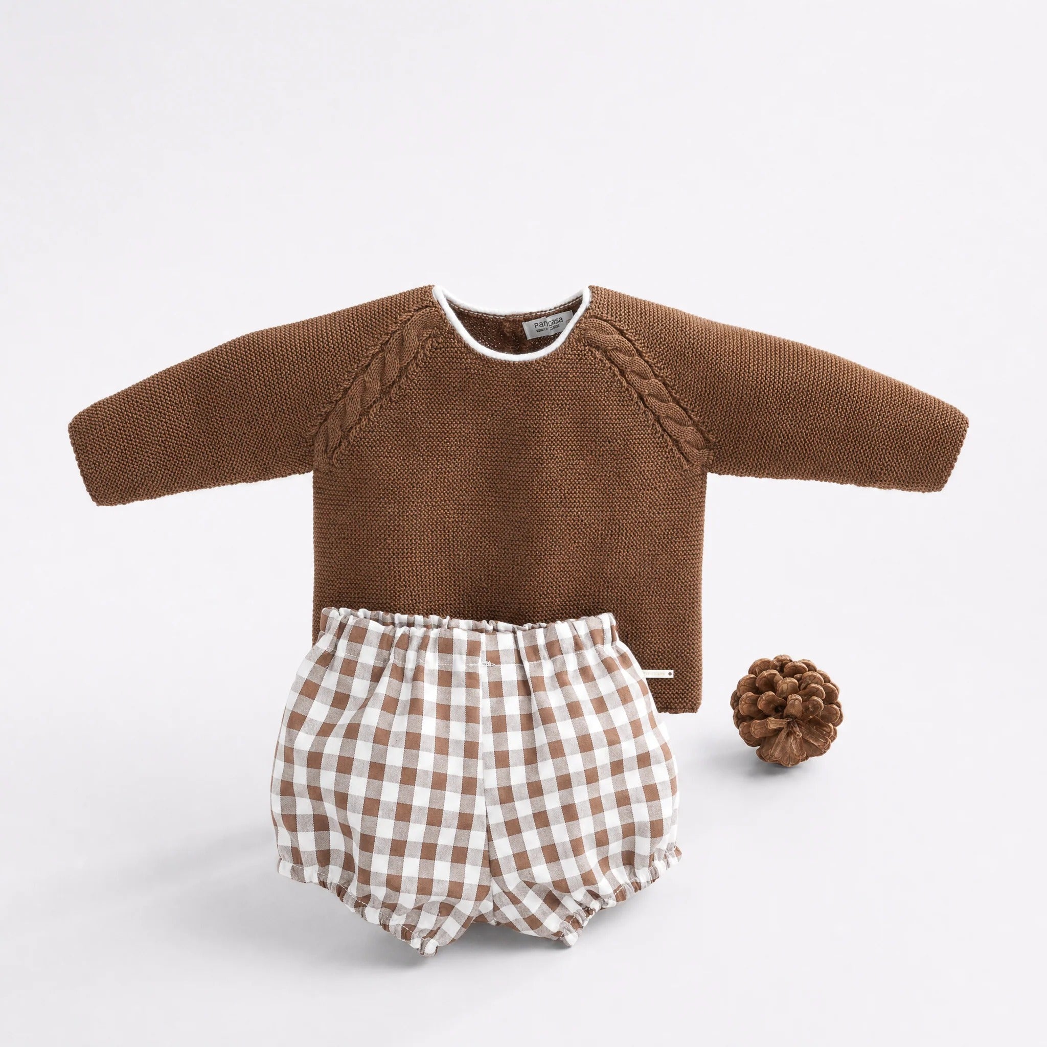 COMPLETO MAGLIA E CULOTTE A QUADRETTI PANGASA