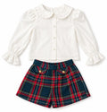 COMPLETO ELEGANTE TARTAN CON BLUSA E SHORTS NALU'