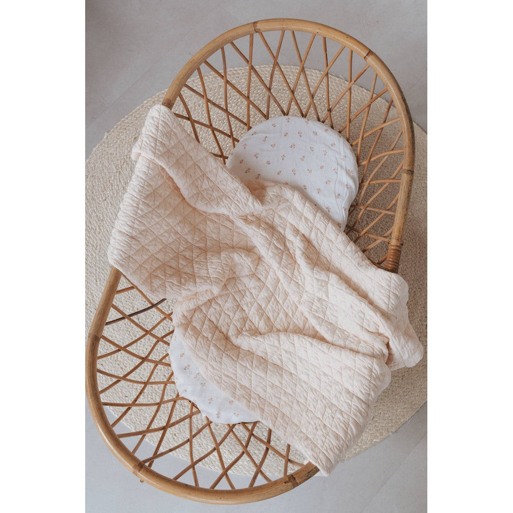 COPERTA CULLA 140x100 - WRINKLED + SPUGNA PELUCHE - Water pink