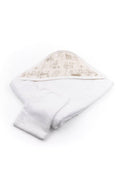ASCIUGAMO CON CAPPUCCIO + GUANTO - BOOMY'S WORLD OYSTER GRAY