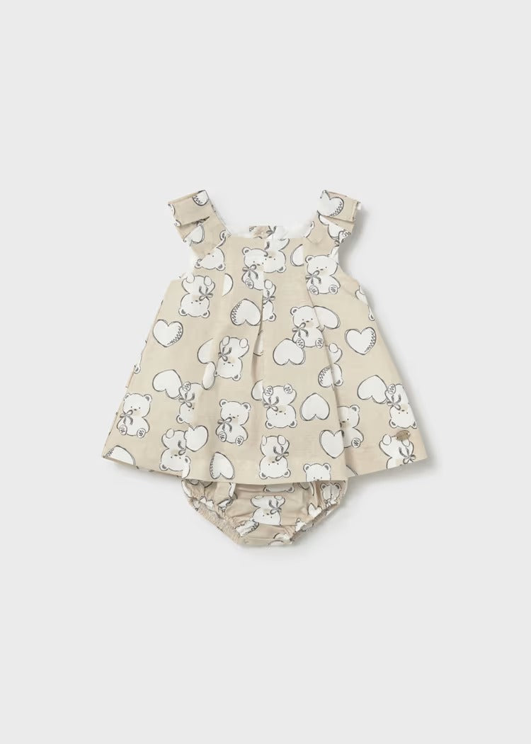 VESTITO STAMPATO CON COPRIPANNOLINO NEONATA MAYORAL