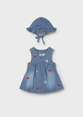 VESTITO CON CAPPELLO VOLANT NEONATA MAYORAL