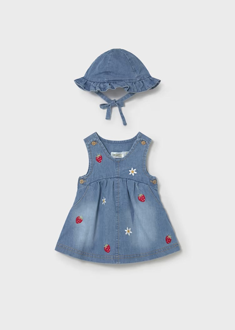 VESTITO CON CAPPELLO VOLANT NEONATA MAYORAL