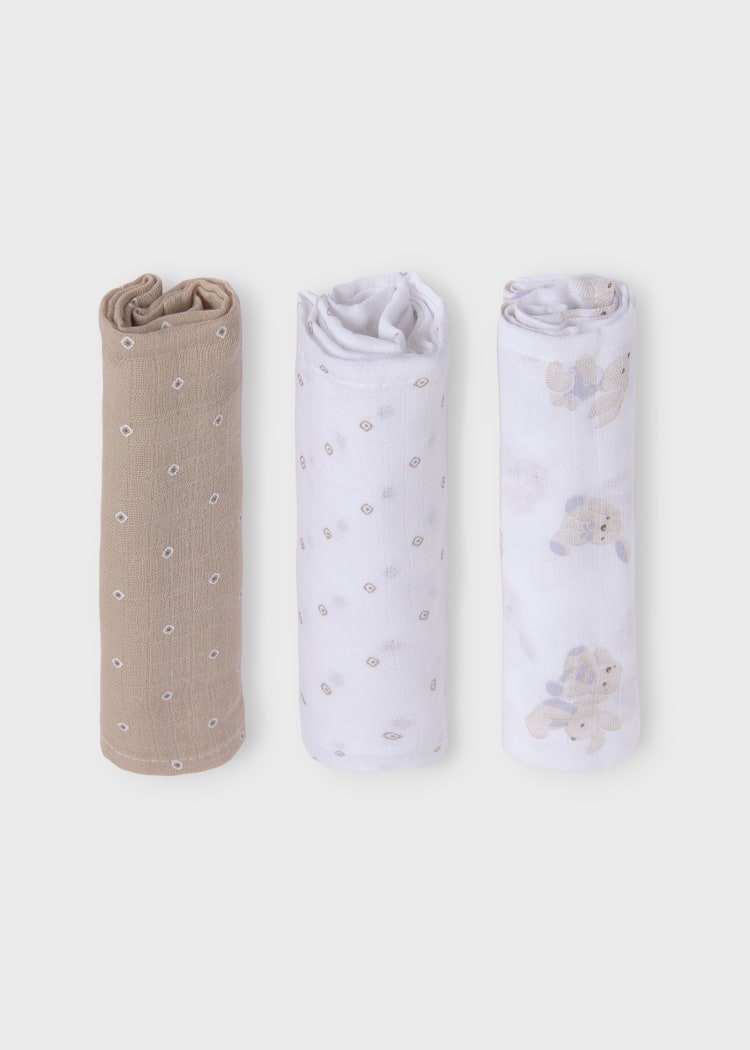 SET 3 GARZE NEONATA CONIGLIETTO