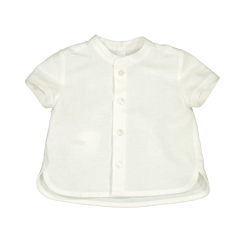 CAMICIA A MANICHE CORTE IN LINO MAYORAL
