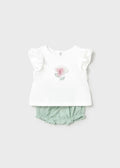 COMPLETO PANTALONE E MAGLIETTA CON FIORE MAYORAL