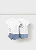COMPLETO 4 PEZZI PANTALONCINO NEONATO MAYORAL