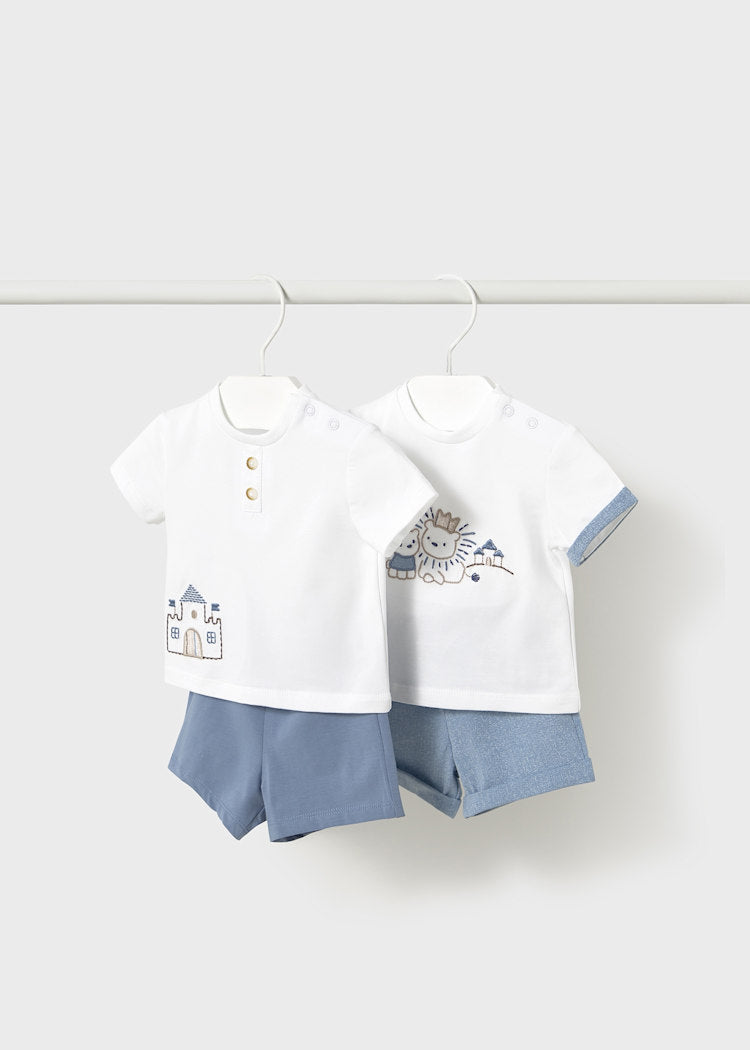 COMPLETO 4 PEZZI PANTALONCINO NEONATO MAYORAL