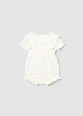COMPLETO SALOPETTE TRICOT E BLUSA NEONATA MAYORAL