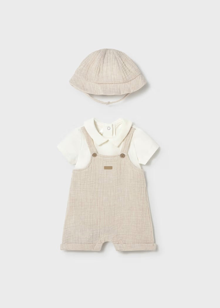PAGLIACCETTO FINTA SALOPETTE CON CAPPELLO NEONATO MAYORAL
