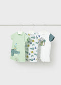 SET 3 PIGIAMI CORTI COCCODRILLO NEONATO MAYORAL