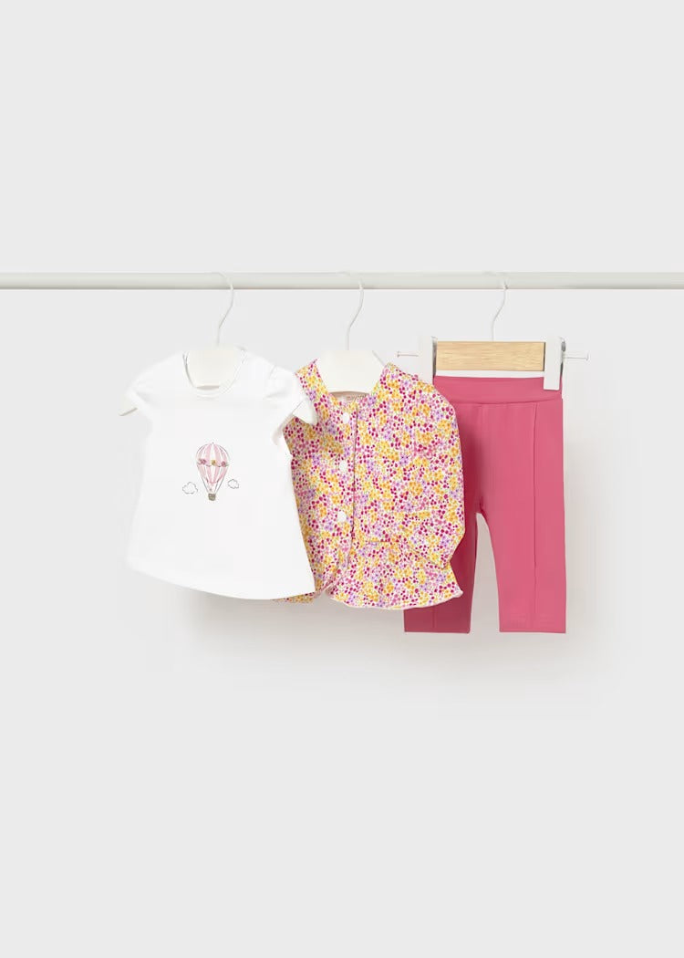 COMPLETO 3 PEZZI CON GIACCA NEONATA MAYORAL