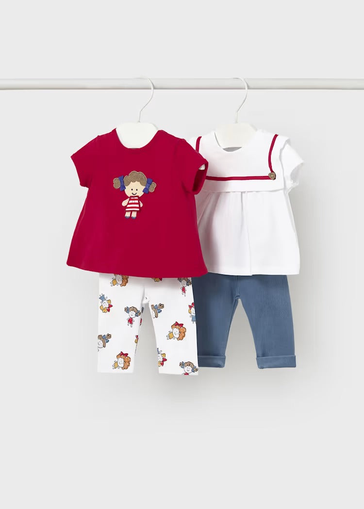 COMPLETO 4 PEZZI BAMBOLA MAYORAL