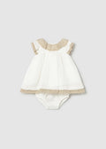 VESTITO CON COPRIPANNOLINO CERIMONIA NEONATA MAYORAL