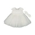 ABITO ELEGANTE IN PIZZO E TULLE PER NEONATA MELBY