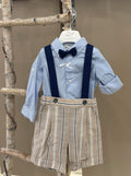 COMPLETO 2 PZ CAMICIA BODY E BERMUDA RIGATO I DELFI