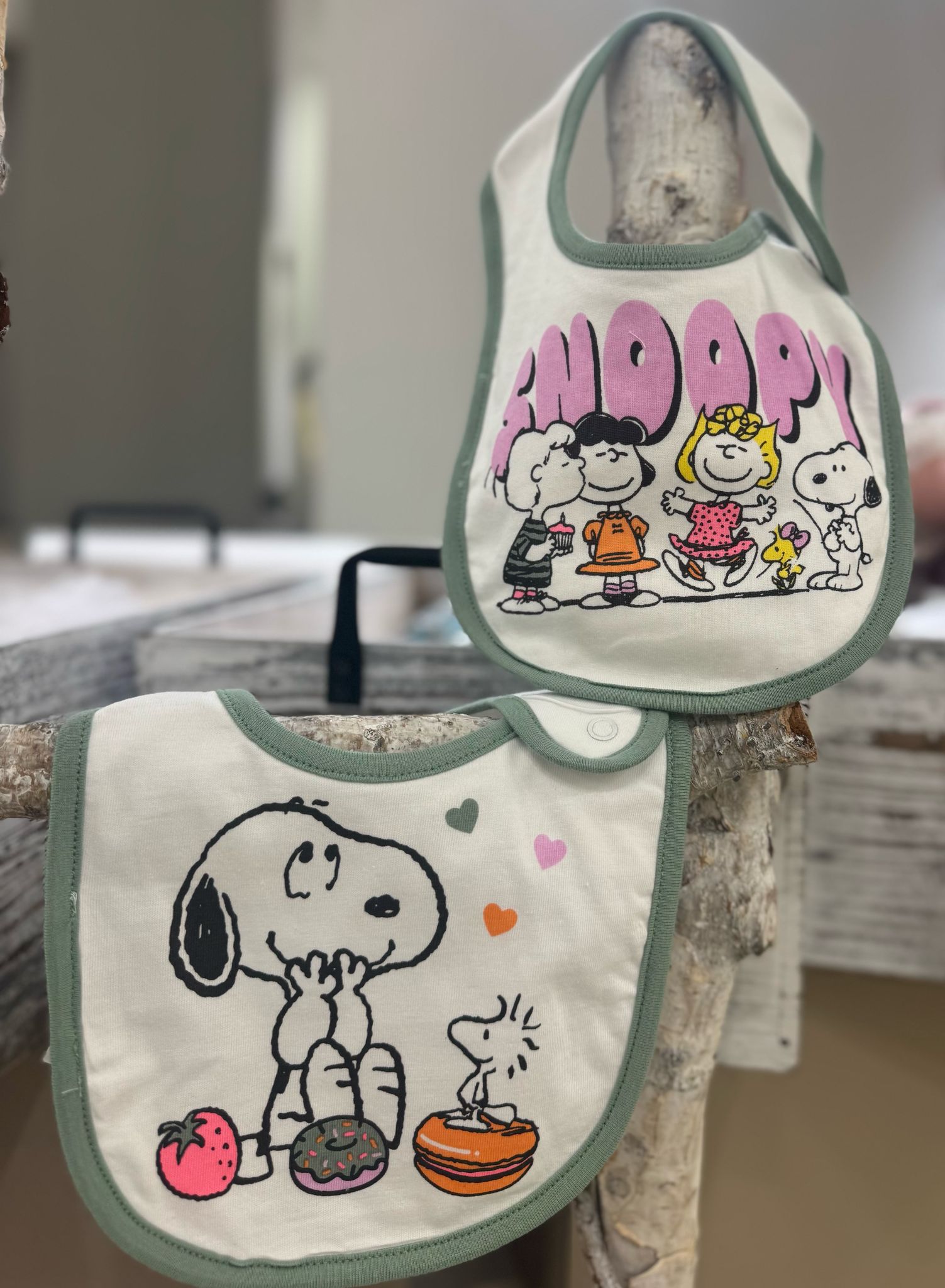 SET 2 BAVAGLINI PEANUTS PER NEONATA MELBY