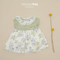 VESTITO NEONATA IN COTONE FLOREALE PANGASA