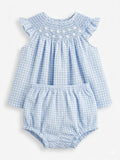VESTITO A QUADRETTI CON ROSE E CULOTTE BELAN