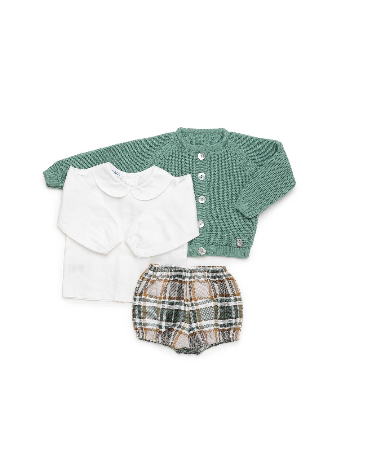 COMPLETO CON PANTALONCINI A QUADRI JULIANA