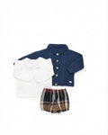 COMPLETO CON PANTALONCINI A QUADRI E GIACCA JULIANA
