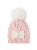 CAPPELLINO POMPON IN MAGLIA CON FIOCCHETTI I DELFI