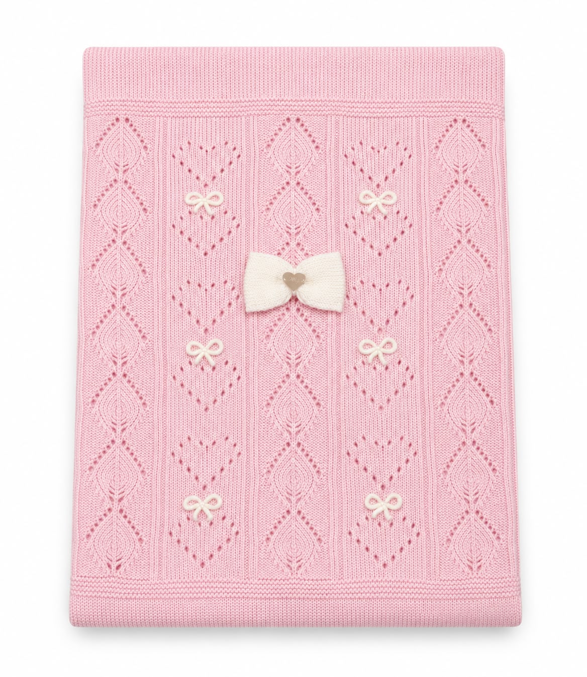 COPERTINA IN MAGLIA CON FIOCCHETTI I DELFI