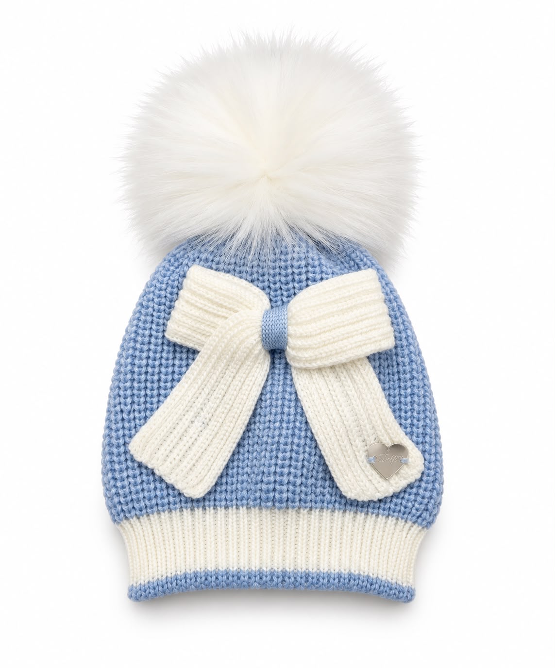 CAPPELLINO IN MAGLIA INGLESE CON FIOCCO I DELFI