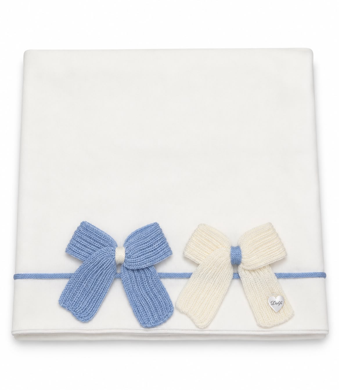 SET LENZUOLA 3 PEZZI IN COTONE CON FIOCCHETTI I DELFI