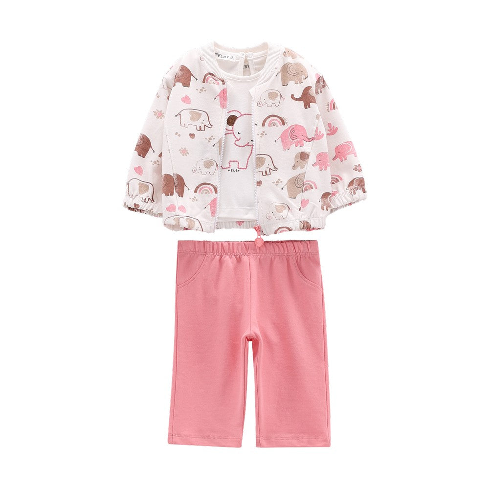 COMPLETO 3 PEZZI NEONATA ELEFANTINO MELBY