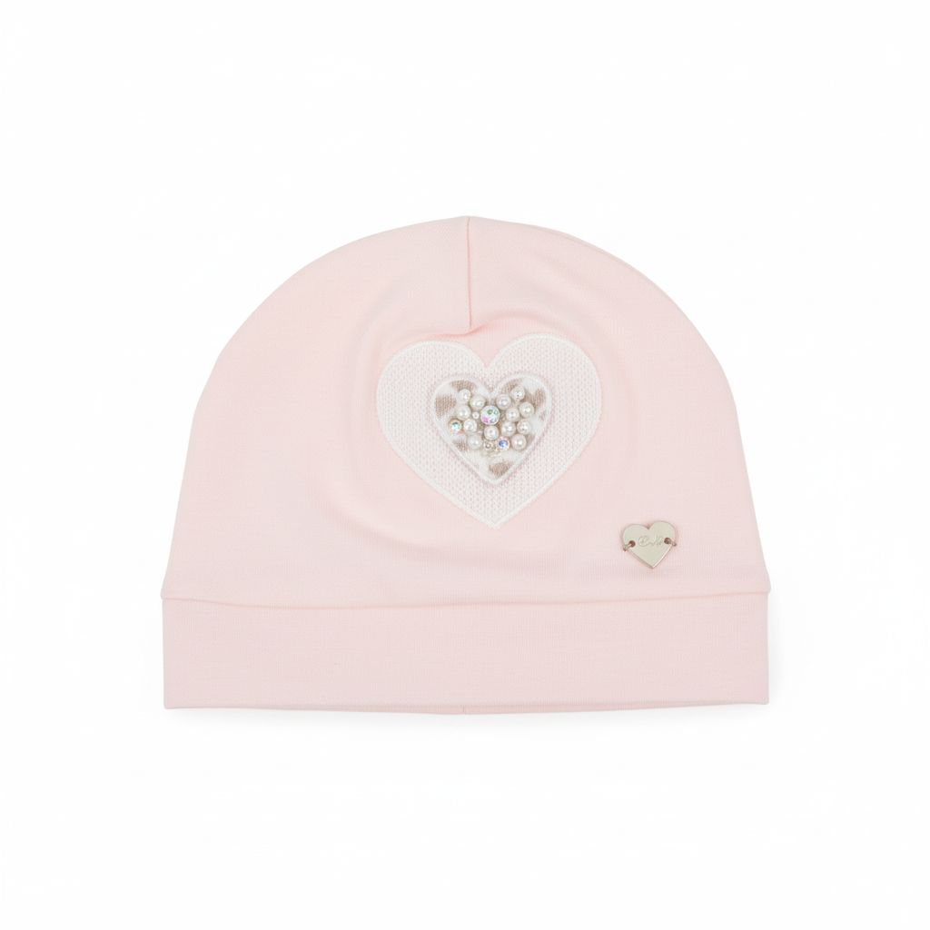 CAPPELLINO IN JERSEY CUORI E ROSELLINE I DELFI