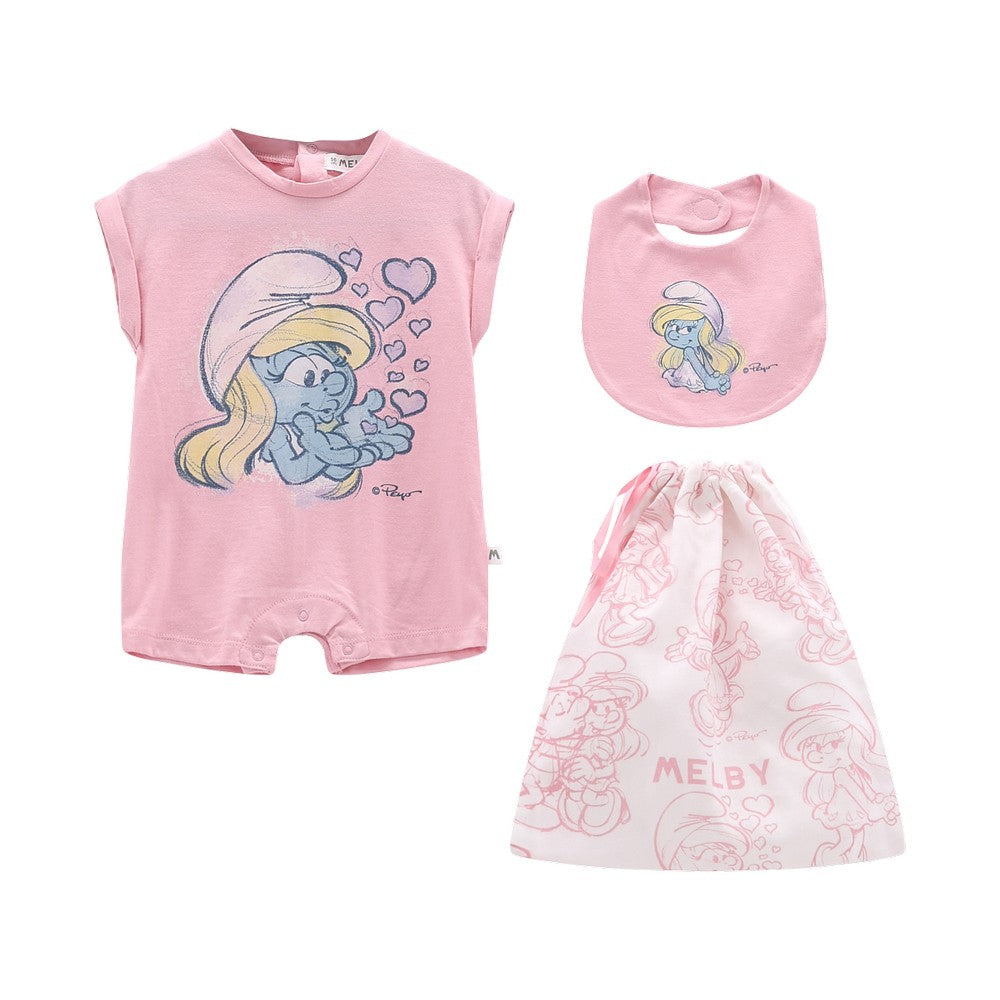 SET PAGLIACCETTO BERRETTO E BAVAGLINO I PUFFI
