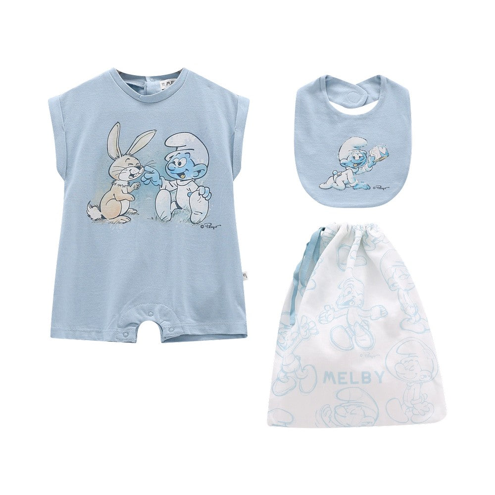SET PAGLIACCETTO BERRETTO E BAVAGLINO I PUFFI