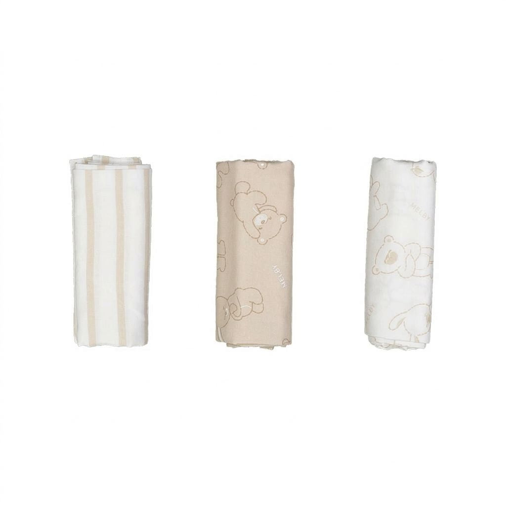 SET 3 GARZE NEWBORN MELBY