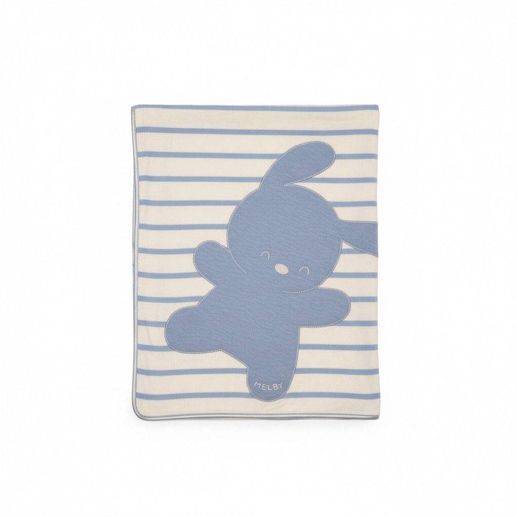 COPERTA IN PIQUET RIGATA ORSETTO MELBY