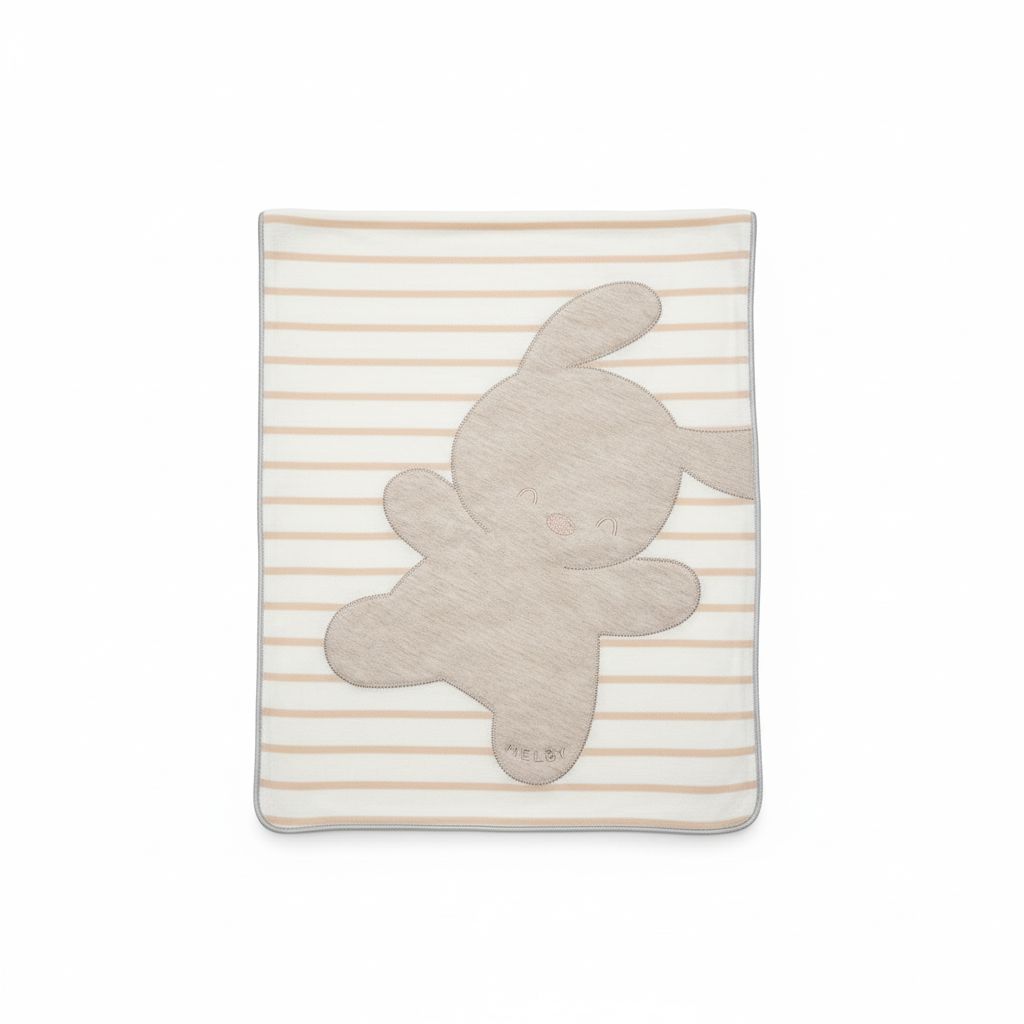 COPERTA IN PIQUET RIGATA ORSETTO MELBY