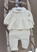 COMPLETO IN MAGLIA CON TRECCE BEBE' DI ALMY