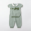 COMPLETO IN FILO CON FIOCCO BEBE' DI ALMY